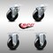 Service Caster 4 Inch SS Hard Rubber Wheel Swivel Top Plate Caster Set with 2 Rigid SCC SCC-SS20S414-HRS-2-R-2 - alternate 5